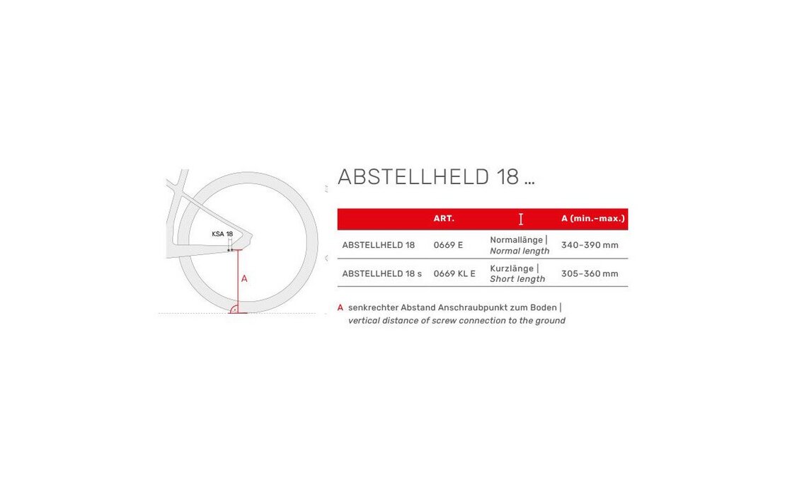 Hebie Hinterbaust&auml;nder Abstellheld 18 short