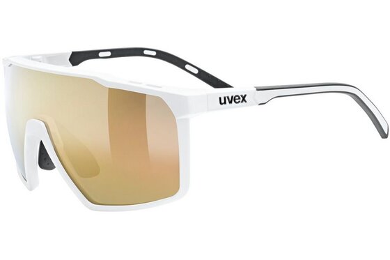 Uvex - Sport-Sonnenbrillen - Uvex MTN Perform S White Matt / Mirror Gold