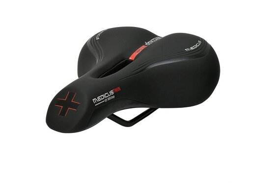 mit Aussparung - Fahrradsättel - Wittkop Twin Medicus 2.0 Trekking Damen Gel Sattel