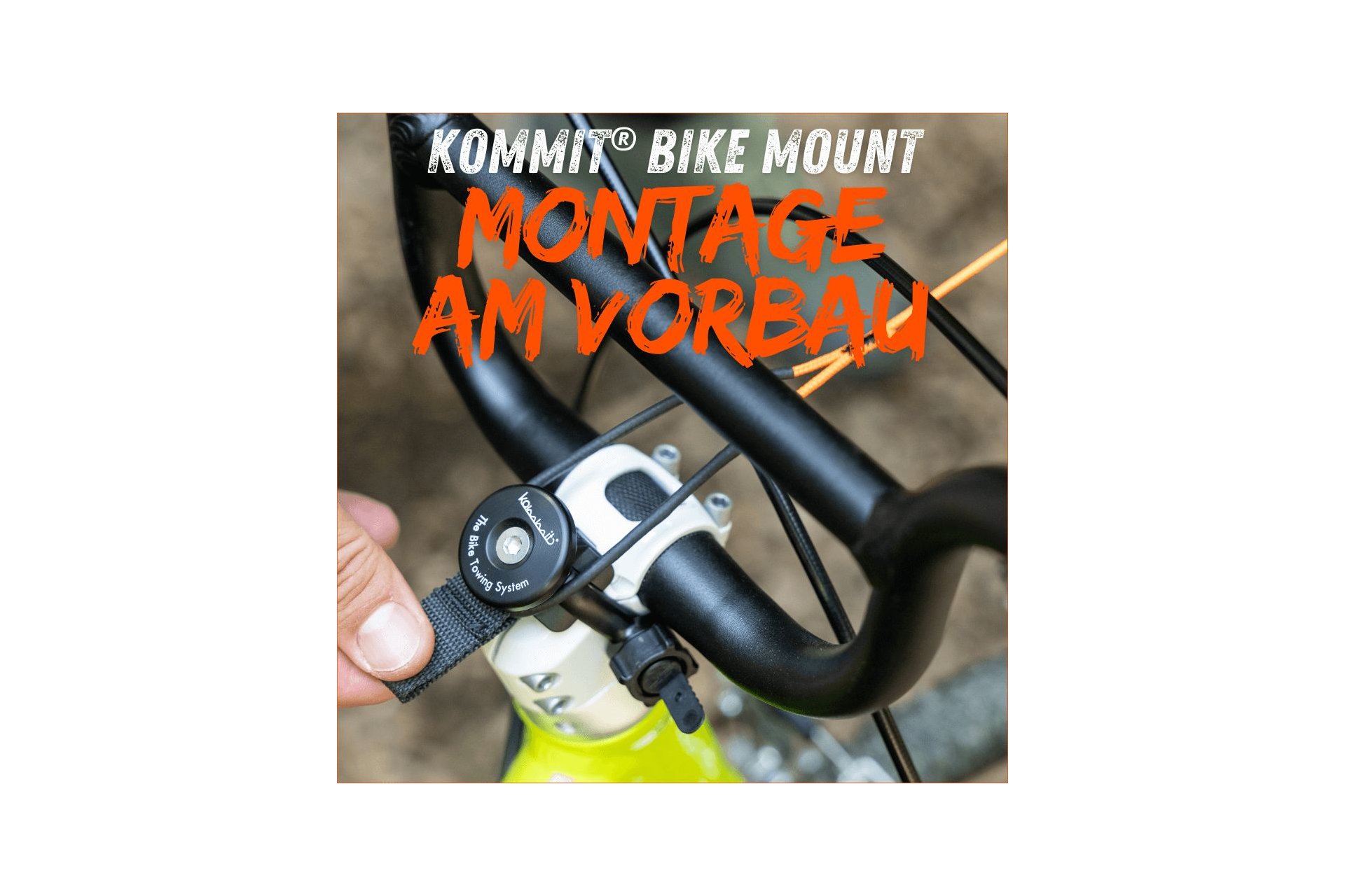 KOMMIT Bike Mount, Vorbauhalterung für Bike Zugsystem Abschleppseil