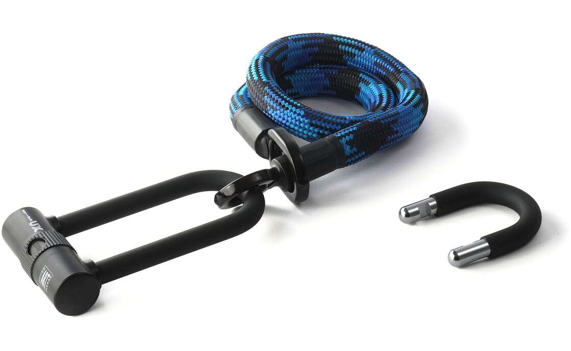 TEXLOCK Eyelet 80 U/X-Lock Bundle, Textilseil mit Bügelschloss