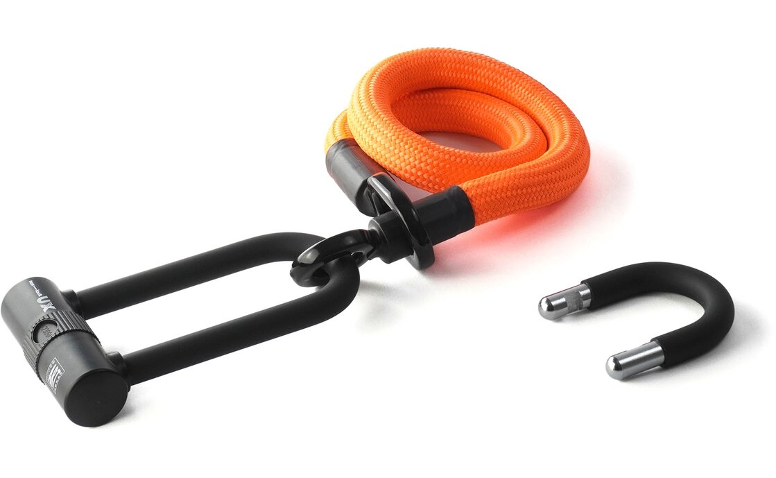 TEXLOCK Eyelet 80 U/X-Lock Bundle, Textilseil mit Bügelschloss