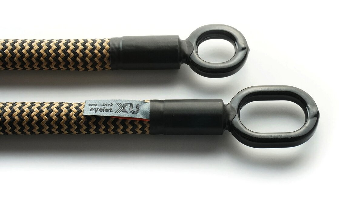 TEXLOCK Eyelet 80 U/X-Lock Bundle, Textilseil mit Bügelschloss