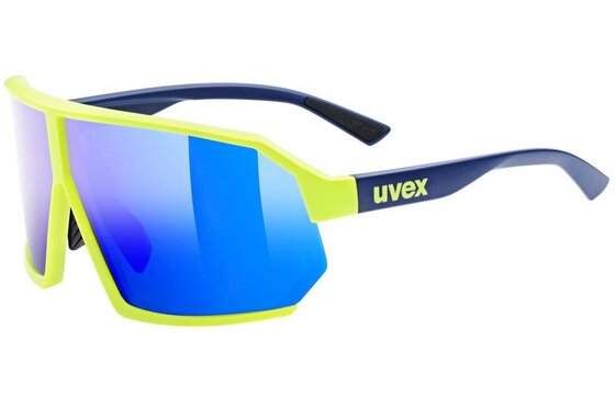 Gelb - Sport-Sonnenbrillen - Uvex Sportstyle 237 Yellow Blue Matt / Mirror Blue
