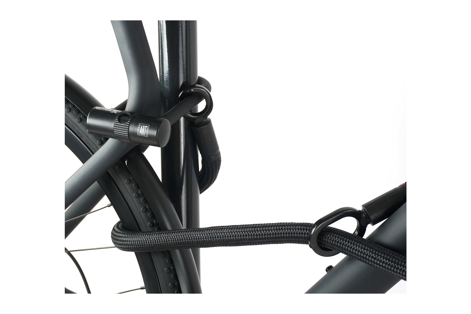 TEXLOCK Eyelet 120 U/X-Lock Bundle, Textilseil mit Bügelschloss