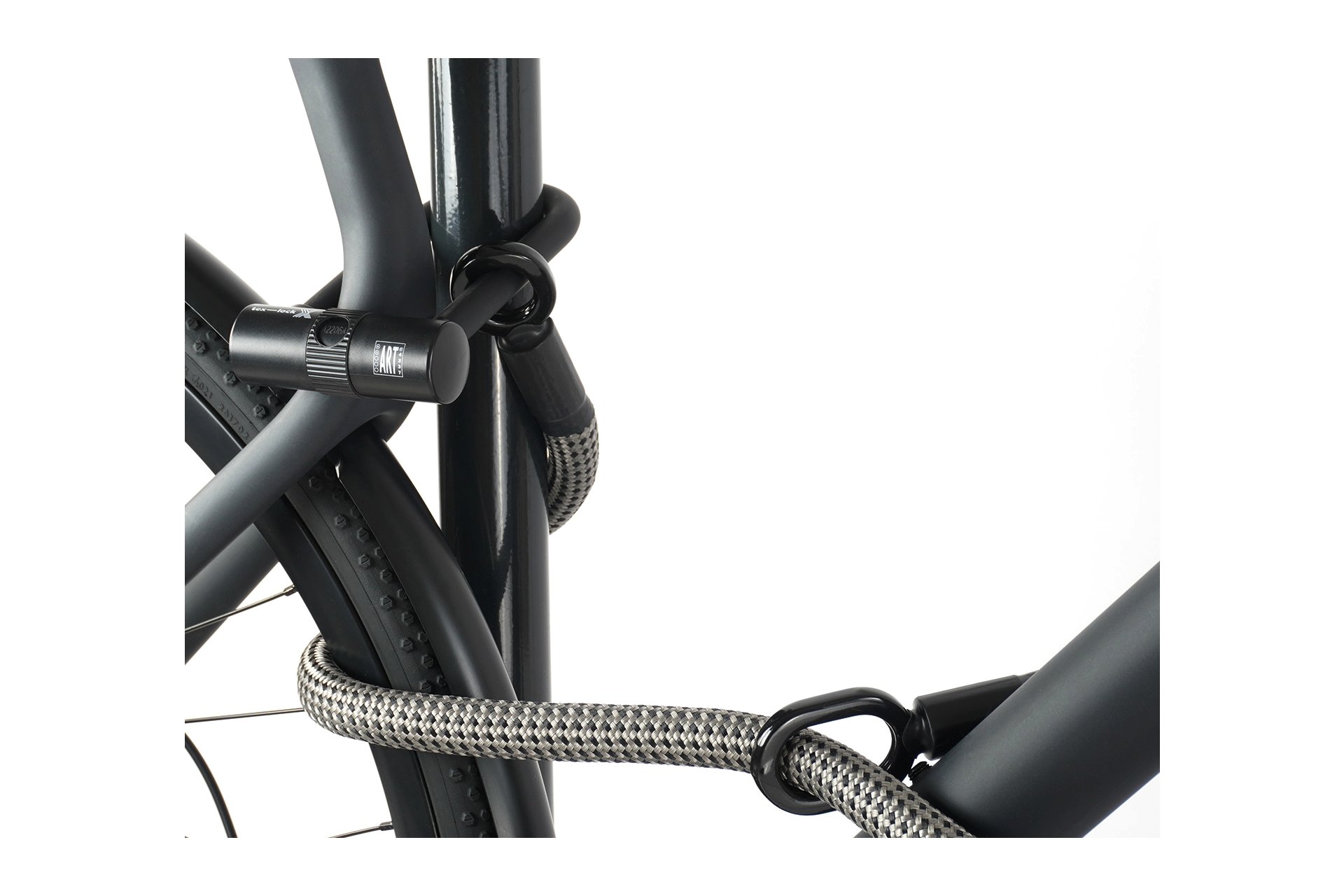 TEXLOCK Eyelet 120 U/X-Lock Bundle, Textilseil mit Bügelschloss
