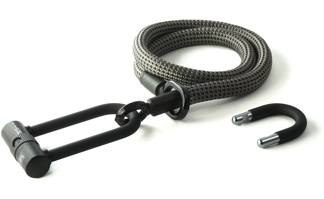 TEXLOCK Eyelet 120 U/X-Lock Bundle, Textilseil mit Bügelschloss