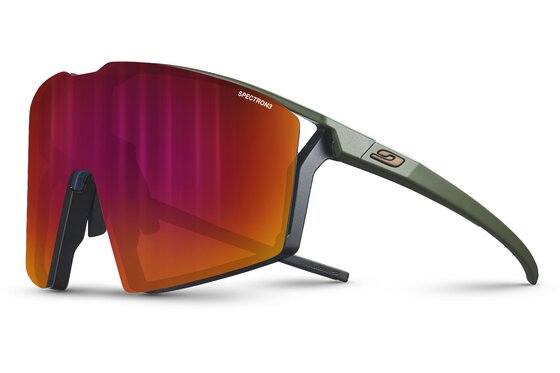 XXL Sale % - Julbo Edge Khaki / Schwarz - Multilayer Rot