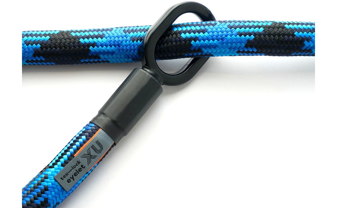 TEXLOCK Eyelet 120 U/X-Lock Bundle, Textilseil mit Bügelschloss