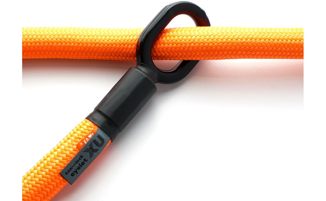 TEXLOCK Eyelet 120 U/X-Lock Bundle, Textilseil mit Bügelschloss