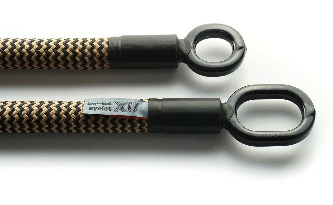 TEXLOCK Eyelet 120 U/X-Lock Bundle, Textilseil mit Bügelschloss