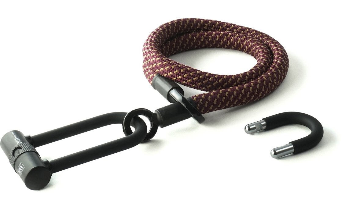 TEXLOCK Eyelet 120 U/X-Lock Bundle, Textilseil mit Bügelschloss