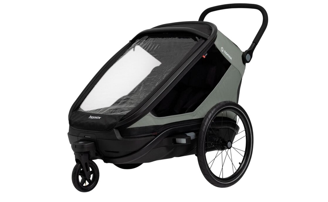 Hamax Outback Next Double Kinderanh&auml;nger mit Deichsel und Buggyrad