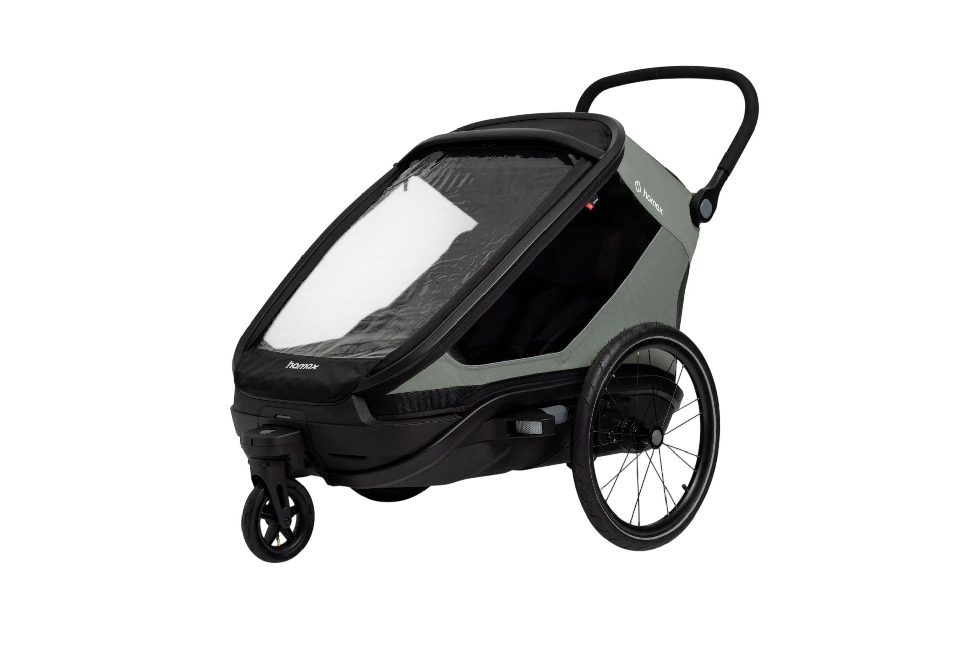 Hamax Outback Next Double Kinderanh&auml;nger mit Deichsel und Buggyrad