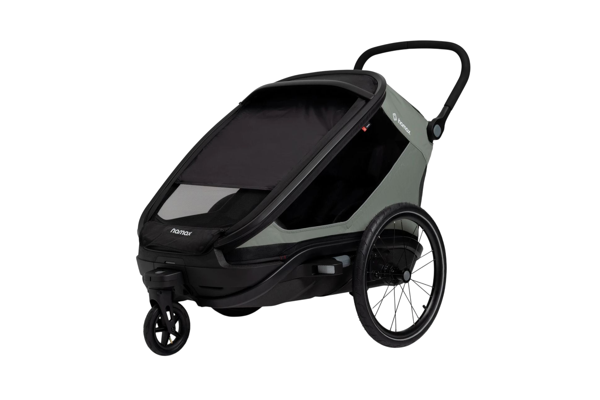 Hamax Outback Next Double Kinderanh&auml;nger mit Deichsel und Buggyrad