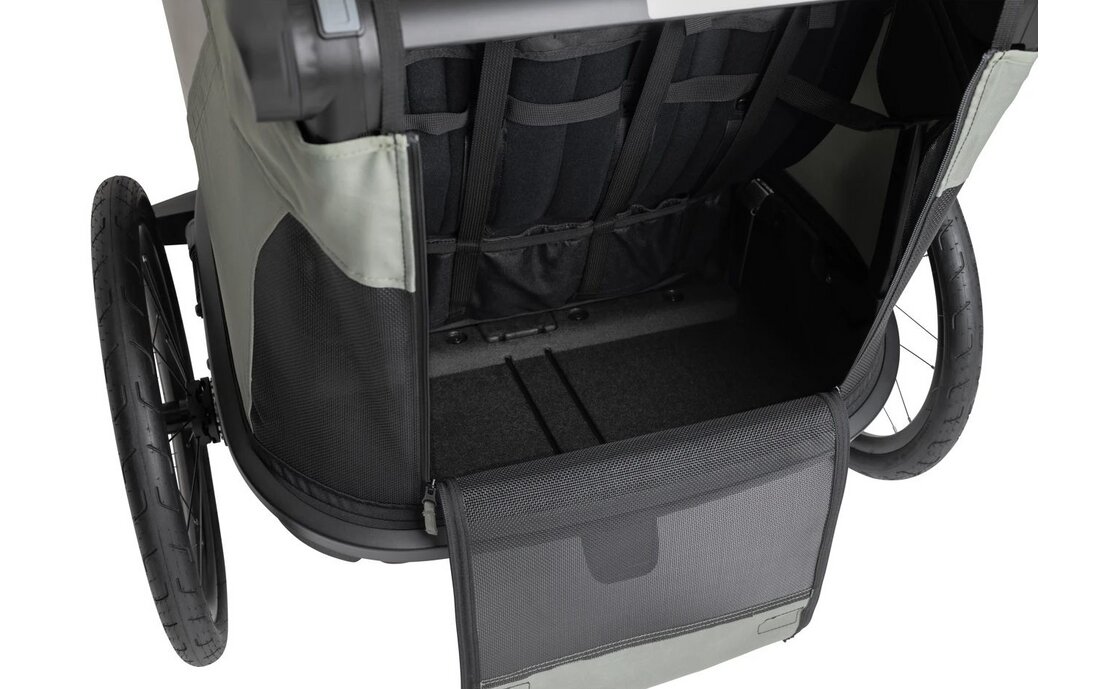 Hamax Outback Next Double Kinderanh&auml;nger mit Deichsel und Buggyrad