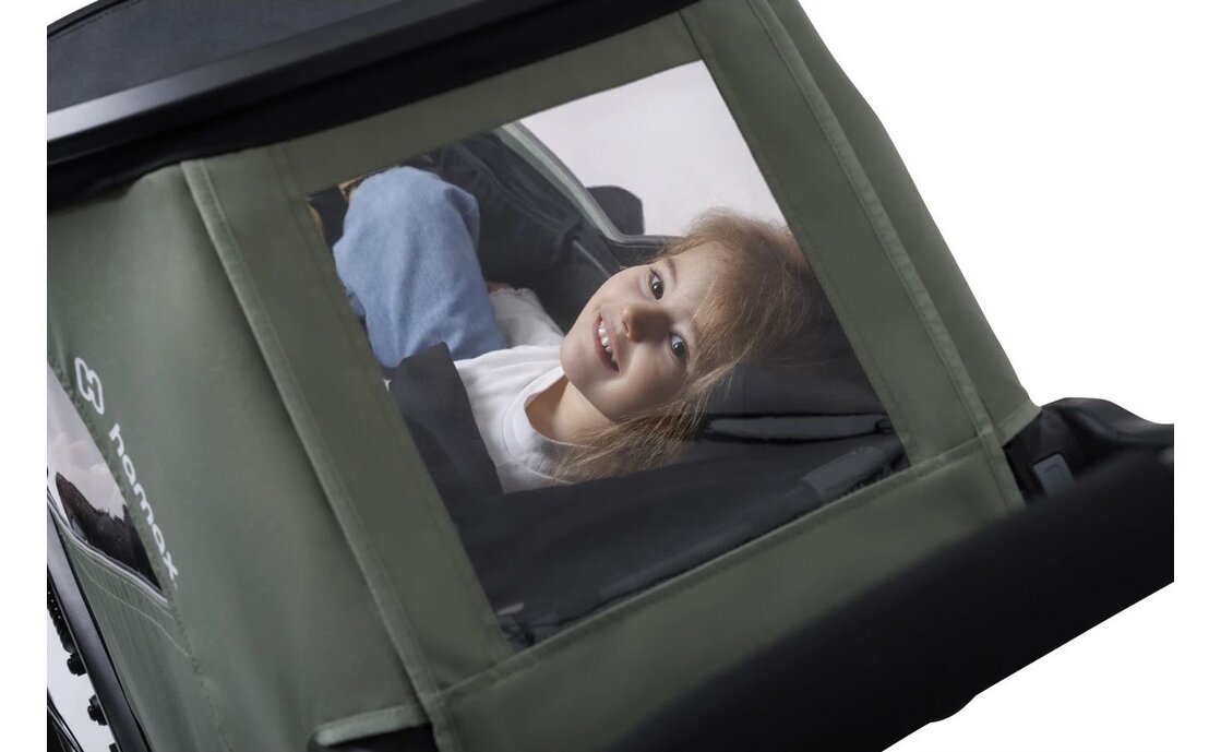 Hamax Outback Next Double Kinderanh&auml;nger mit Deichsel und Buggyrad