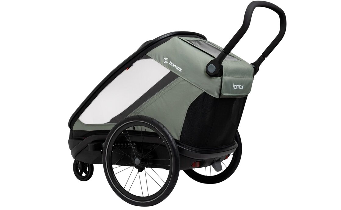 Hamax Outback Next Double Kinderanh&auml;nger mit Deichsel und Buggyrad