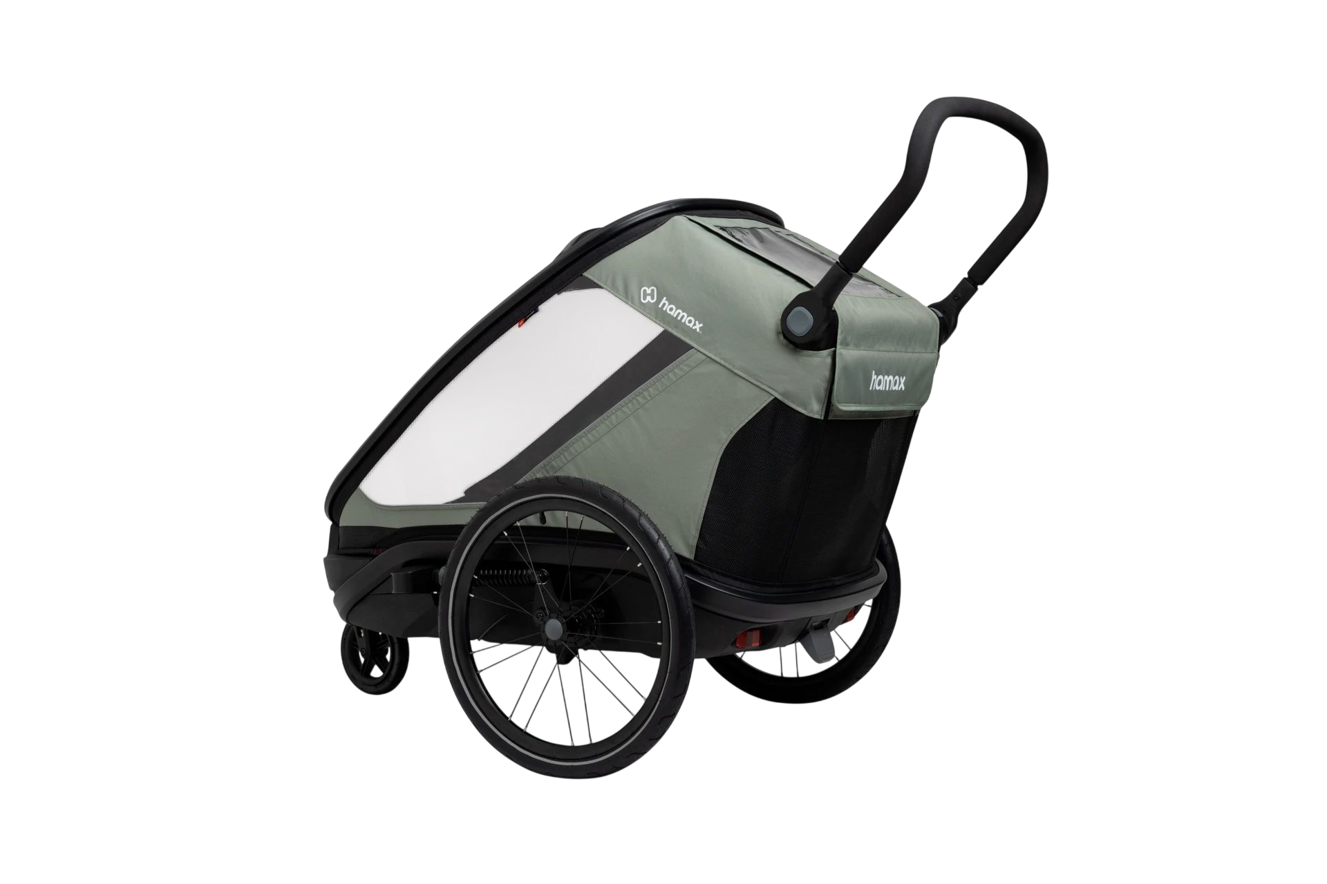 Hamax Outback Next Double Kinderanh&auml;nger mit Deichsel und Buggyrad