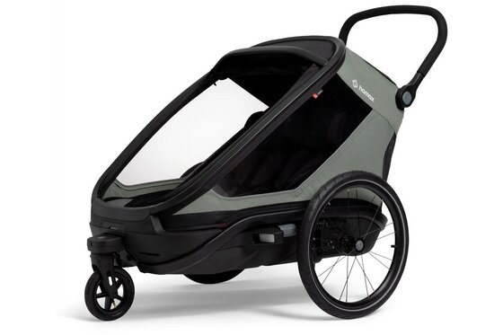 Anhänger für 2 Kinder - Kinderanhänger - Hamax Outback Next Double Kinderanh&auml;nger mit Deichsel und Buggyrad