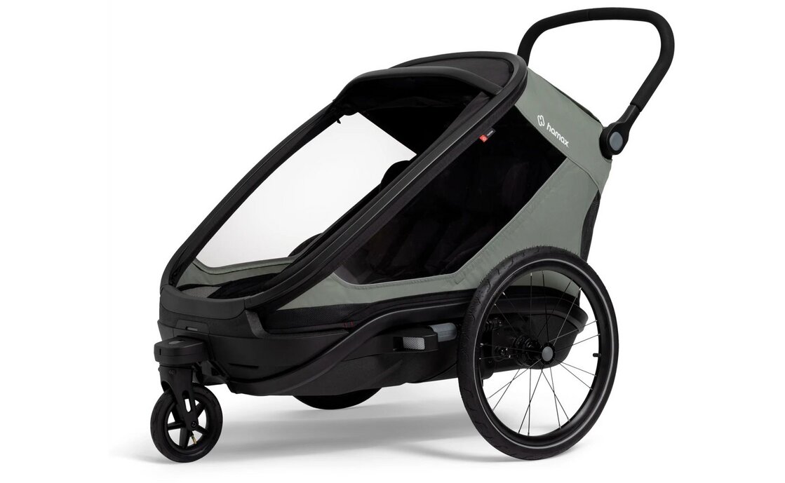 Hamax Outback Next Double Kinderanh&auml;nger mit Deichsel und Buggyrad