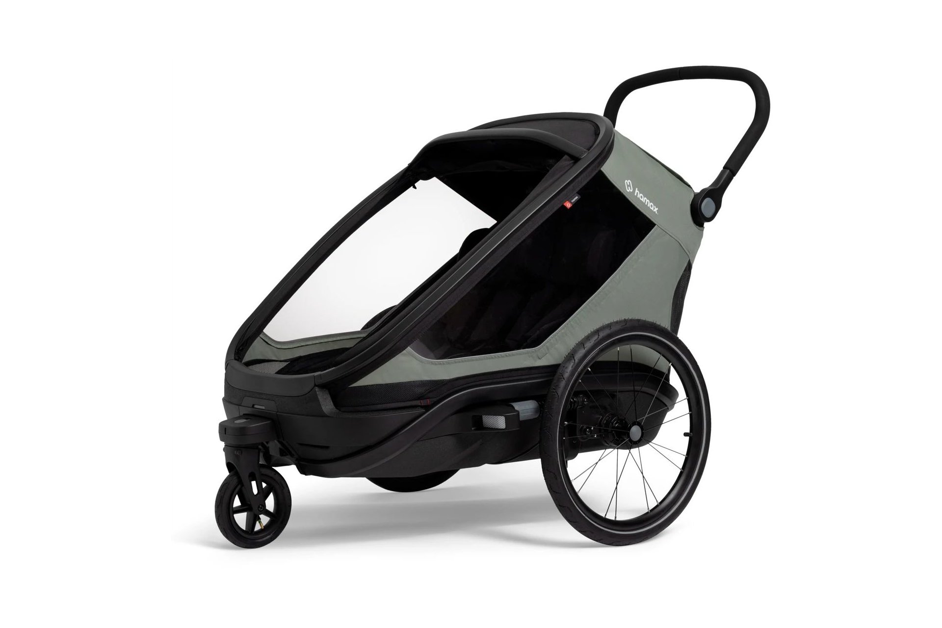 Hamax Outback Next Double Kinderanh&auml;nger mit Deichsel und Buggyrad