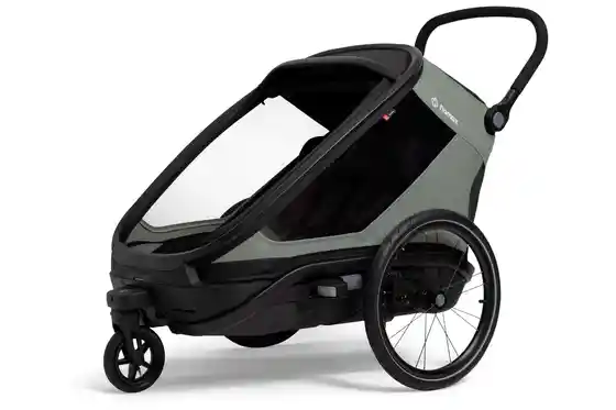 Kinderanhänger - Hamax Outback Next Double Kinderanh&auml;nger mit Deichsel und Buggyrad