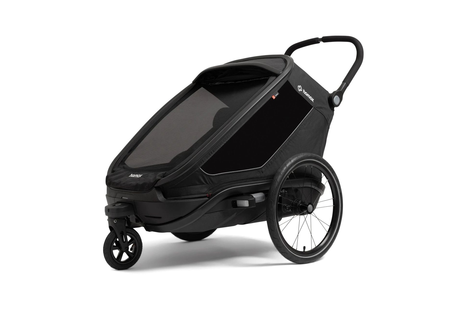 Hamax Outback Next Double Kinderanh&auml;nger mit Deichsel und Buggyrad