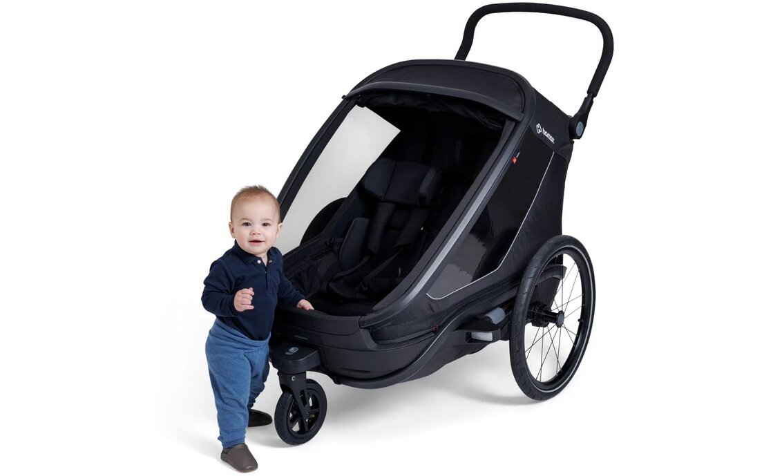 Hamax Outback Next Double Kinderanh&auml;nger mit Deichsel und Buggyrad