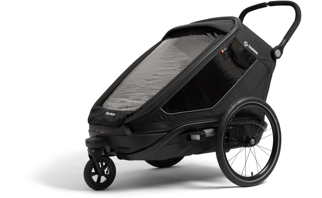 Hamax Outback Next Double Kinderanh&auml;nger mit Deichsel und Buggyrad