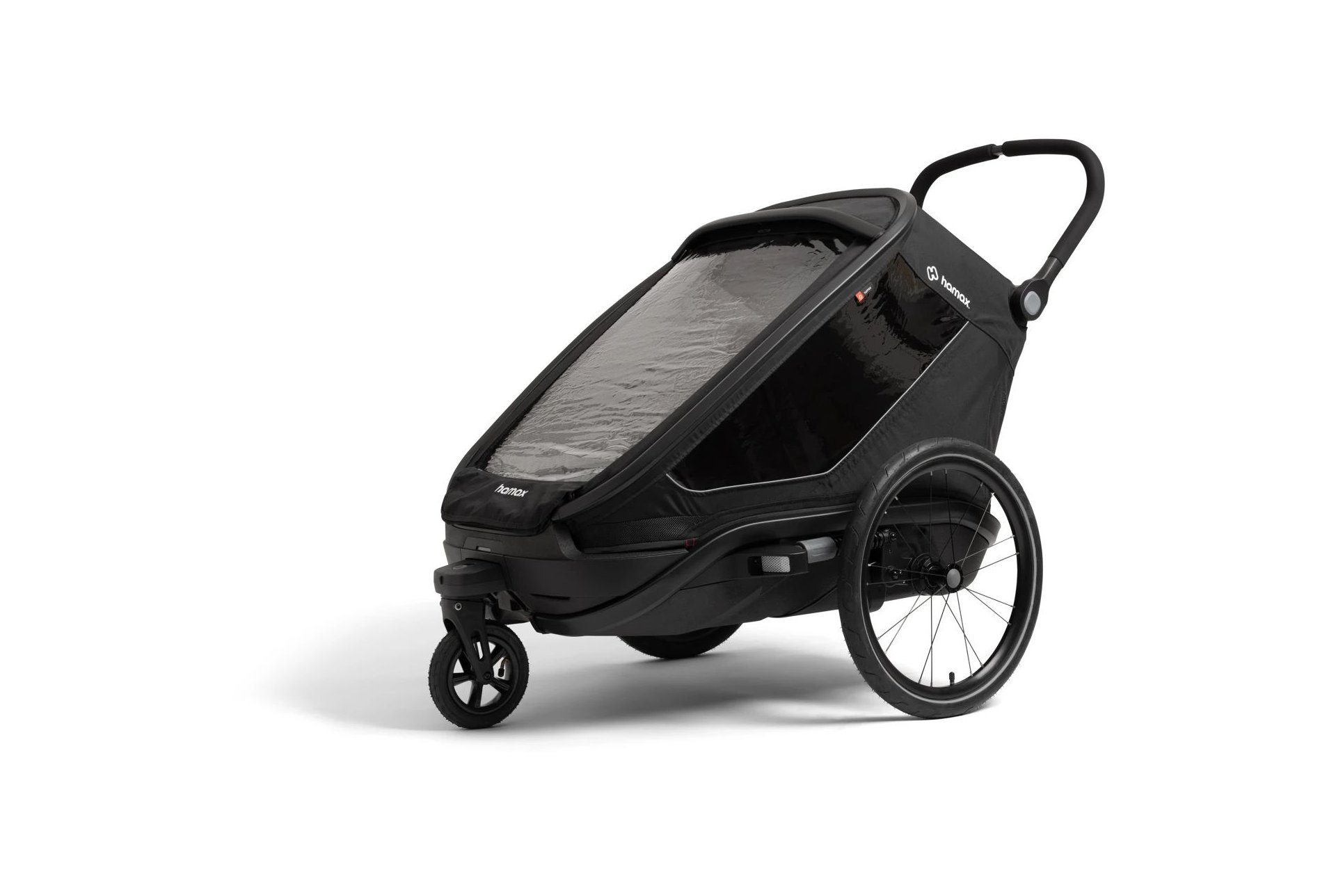 Hamax Outback Next Double Kinderanh&auml;nger mit Deichsel und Buggyrad