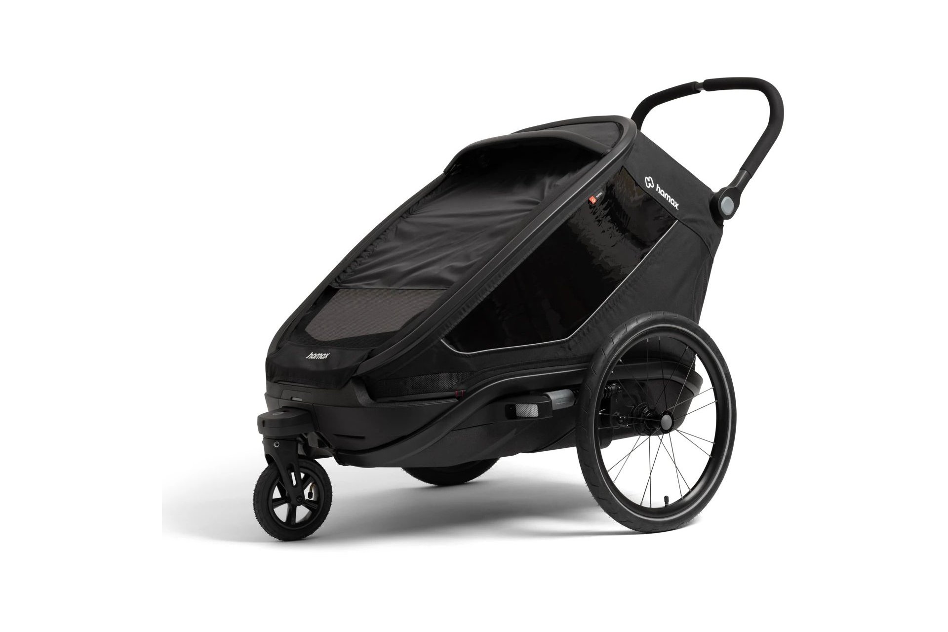 Hamax Outback Next Double Kinderanh&auml;nger mit Deichsel und Buggyrad