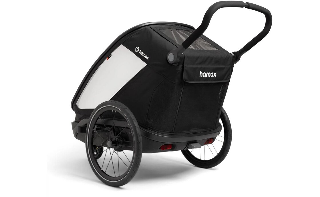 Hamax Outback Next Double Kinderanh&auml;nger mit Deichsel und Buggyrad