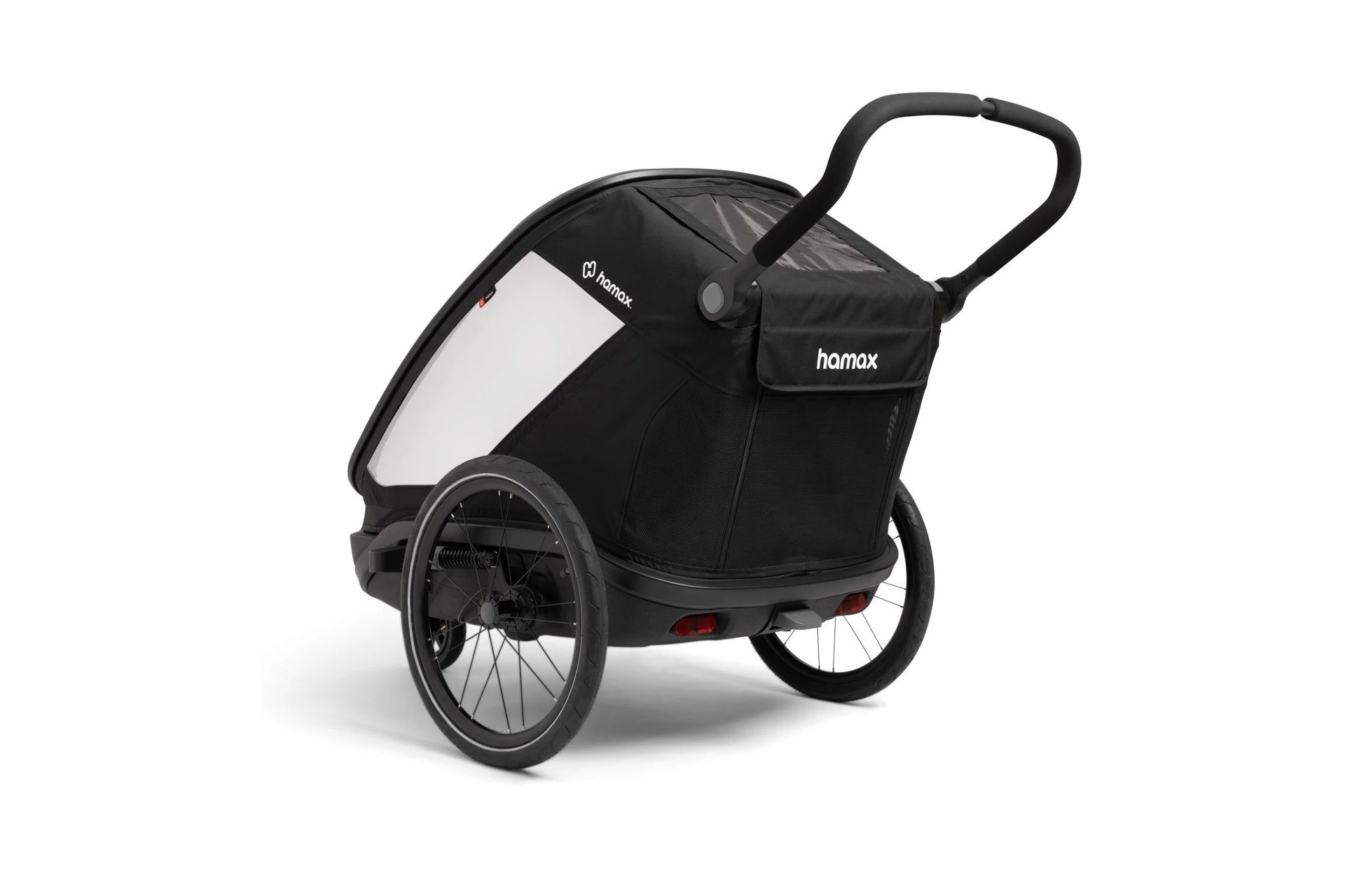 Hamax Outback Next Double Kinderanh&auml;nger mit Deichsel und Buggyrad