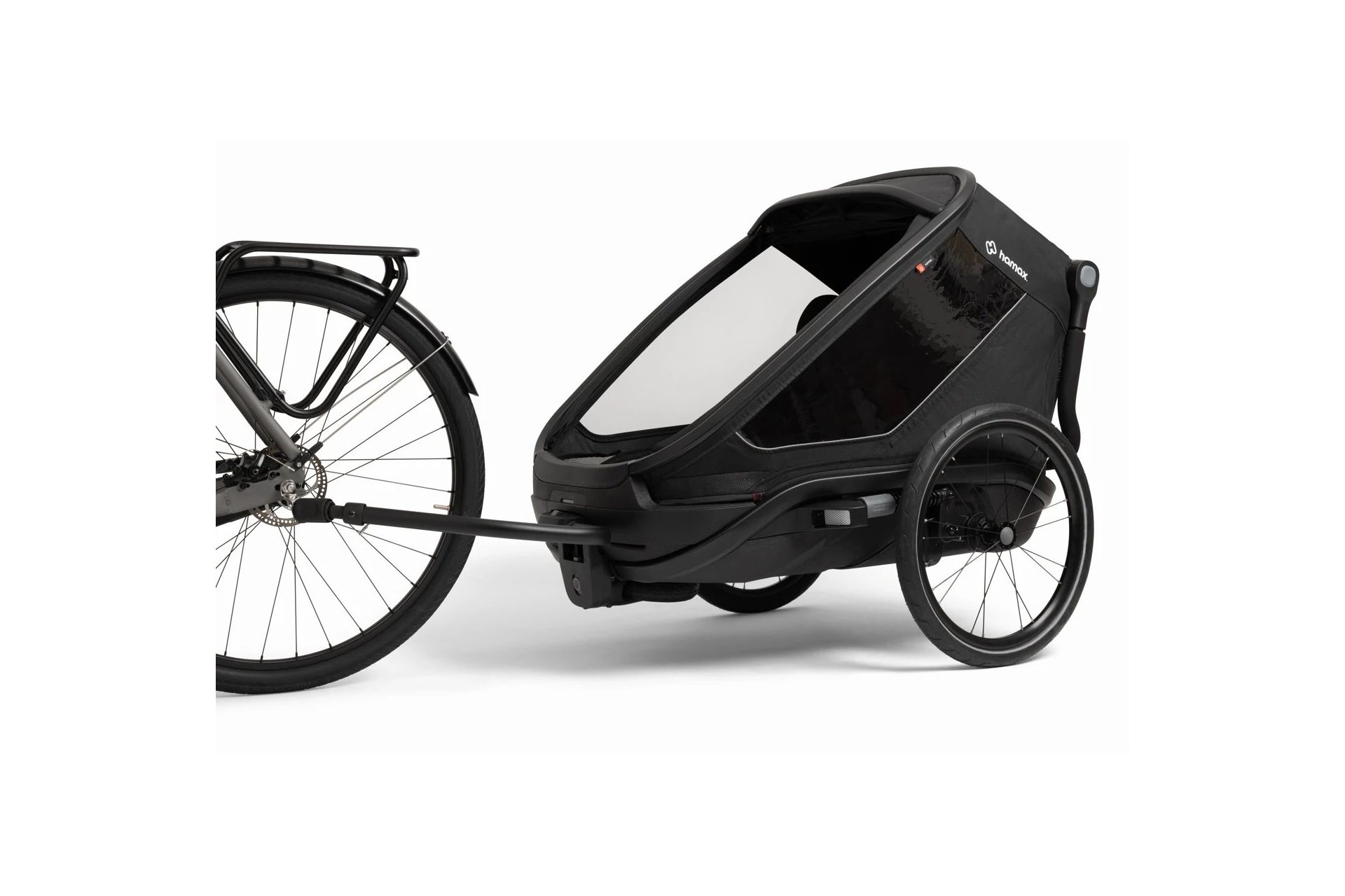 Hamax Outback Next Double Kinderanh&auml;nger mit Deichsel und Buggyrad