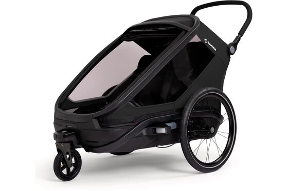 Anhänger für 2 Kinder - Kinderanhänger - Hamax Outback Next Double Kinderanh&auml;nger mit Deichsel und Buggyrad