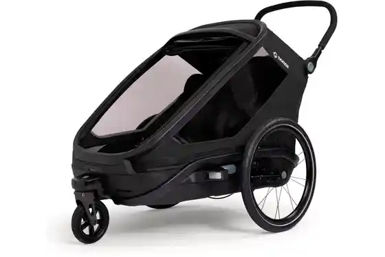 Kinderanhänger - Hamax Outback Next Double Kinderanh&auml;nger mit Deichsel und Buggyrad