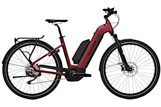 E-Bike Trekking - Flyer Upstreet4 7.10 - Kiox - Zweitakku - 1000 Wh - 28 Zoll - Tiefeinsteiger - Aktion