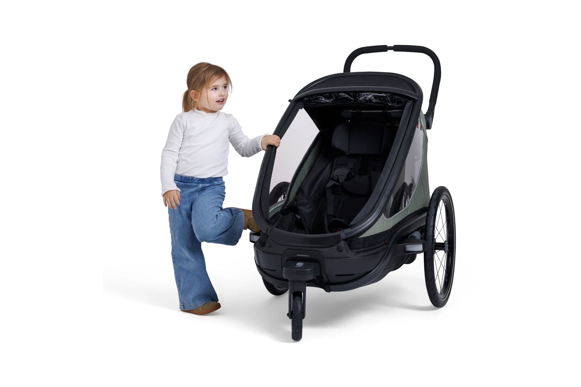 Hamax Outback Next Single Kinderanh&auml;nger mit Deichsel und Buggyrad