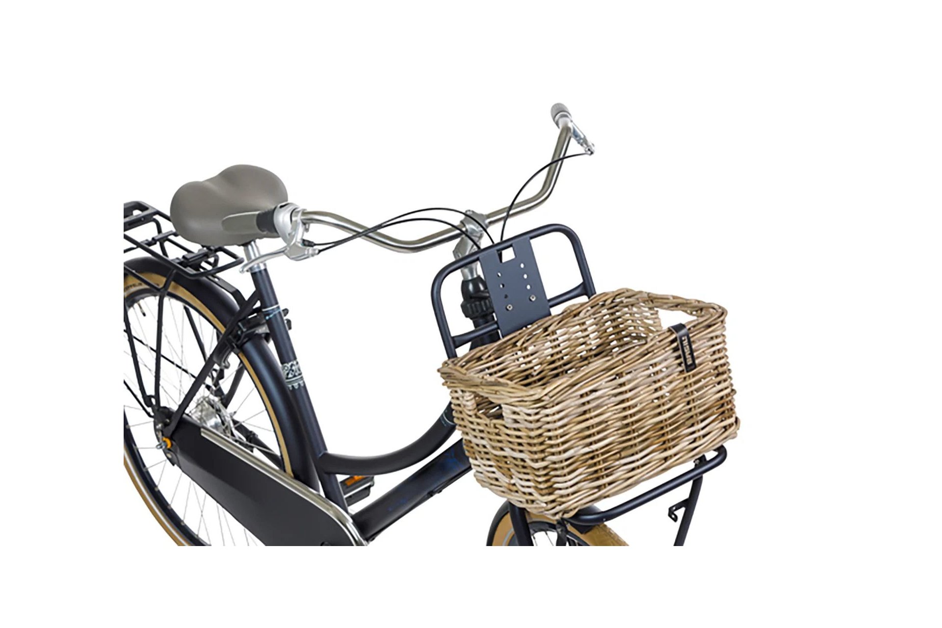 Basil Vorderradkorb Dax S Rattan, grobmaschig