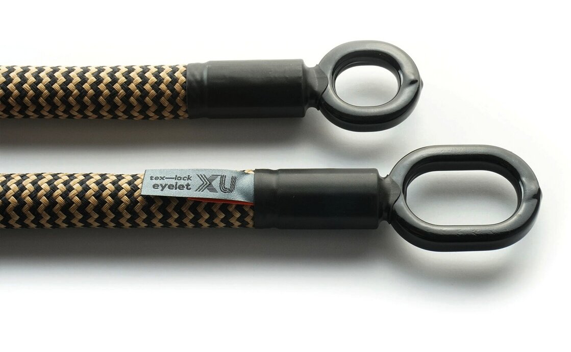 TEXLOCK Eyelet 160 U/X-Lock Bundle, Textilseil mit Bügelschloss