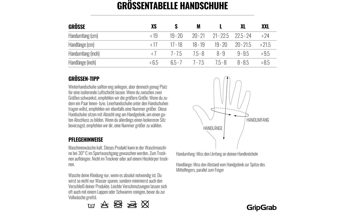 GRIPGRAB Hurricane 2 Windproof Spring-Autumn Langfinger Handschuhe