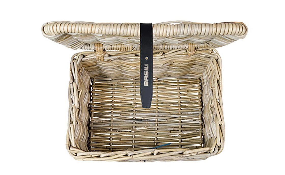 Basil VR Korb Dax S Rattan mit Deckel, grobmaschig