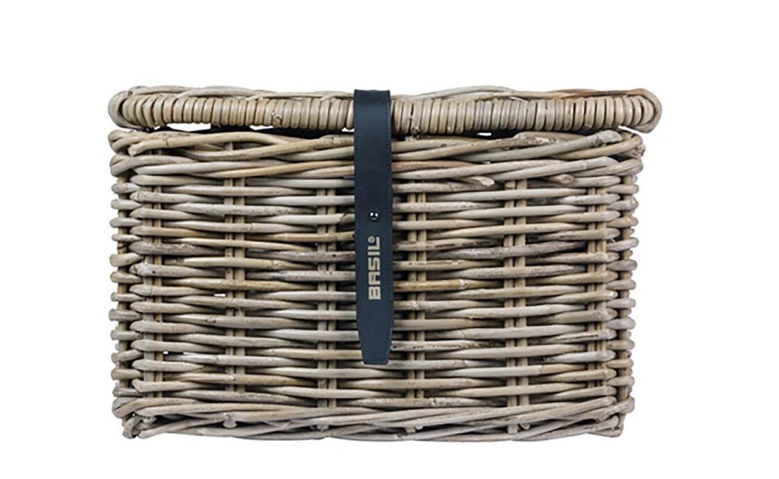 Basil VR Korb Dax S Rattan mit Deckel, grobmaschig