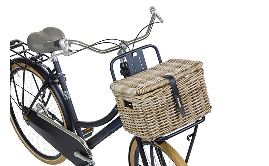Basil VR Korb Dax S Rattan mit Deckel, grobmaschig