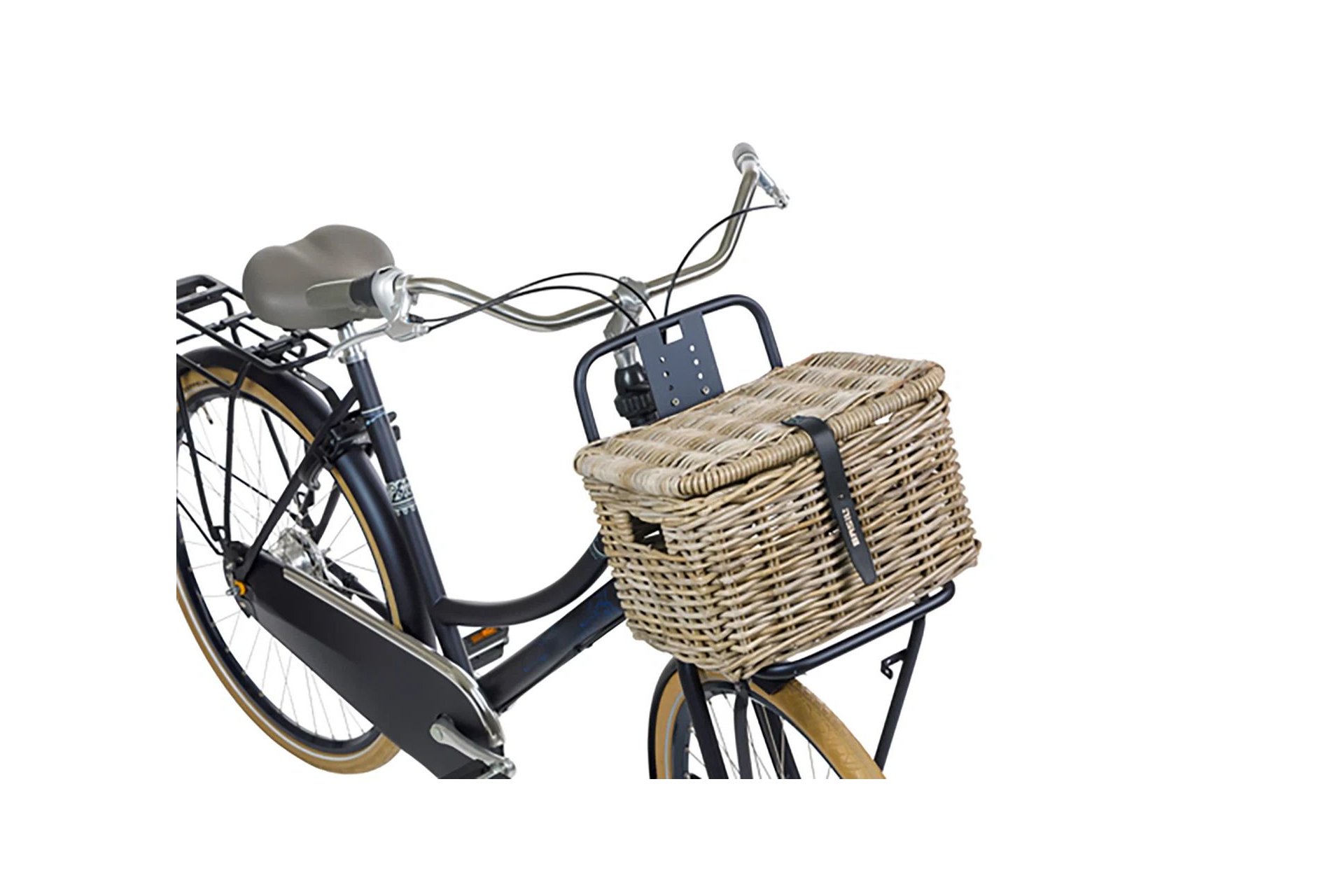 Basil VR Korb Dax S Rattan mit Deckel, grobmaschig