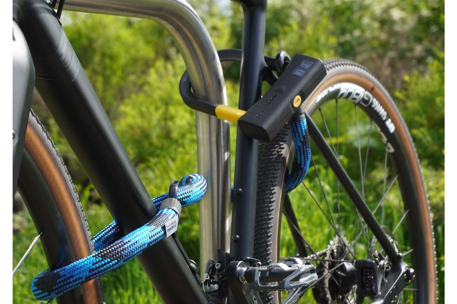 TEXLOCK Eyelet 120 D-Lock Bundle, Textilseil mit Bügelschloss