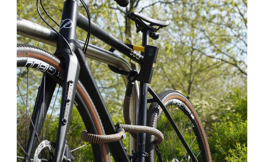 TEXLOCK Eyelet 120 D-Lock Bundle, Textilseil mit Bügelschloss