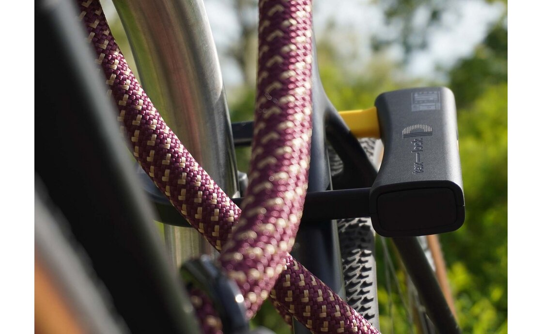 TEXLOCK Eyelet 120 D-Lock Bundle, Textilseil mit Bügelschloss