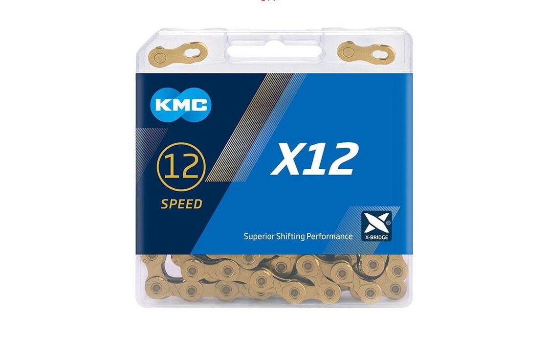 KMC Kette X12 Ti-N Gold 12-fach, 126 Glieder